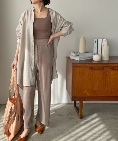 「210nouve」 長袖ワンピース FREE ベージュ レディース_画像9