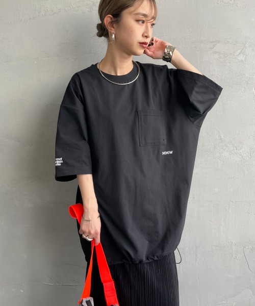 「Marmot」 半袖Tシャツ L ネイビー レディース_画像3