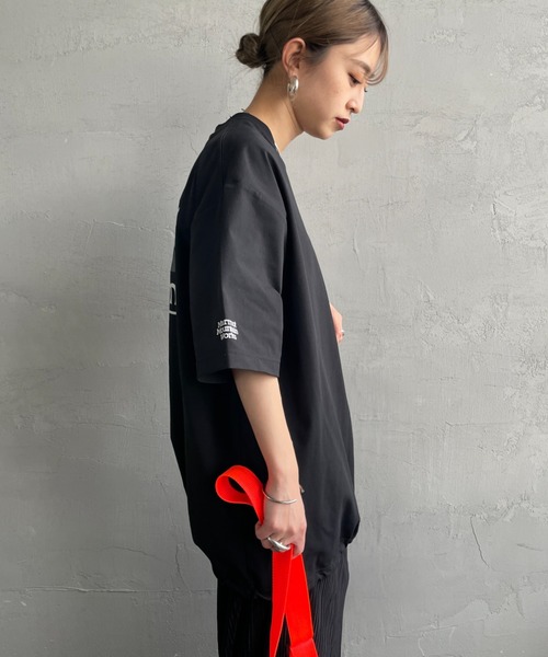 「Marmot」 半袖Tシャツ L ネイビー レディース_画像4