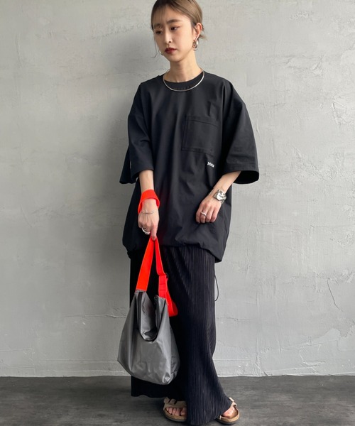 「Marmot」 半袖Tシャツ L ネイビー レディース_画像8