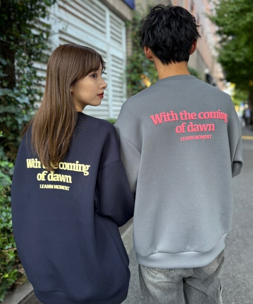 「LEANN MOMENT」 スウェットカットソー フリー ネイビー レディース_画像2