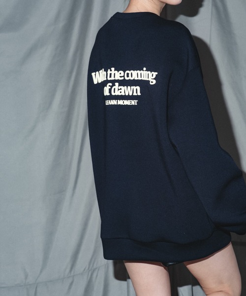 「LEANN MOMENT」 スウェットカットソー フリー ネイビー レディース_画像9