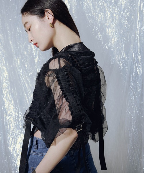 「Ezick」 ブルゾン FREE ブラック×カーキ レディース_画像9