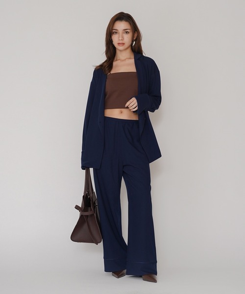 KINO THE KEI パンツ DAILY＆LOUNGEWEAR パイピング ワイド パンツ