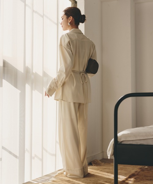 KINO THE KEI パンツ DAILY＆LOUNGEWEAR パイピング ワイド パンツ