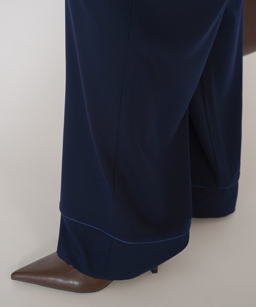 KINO THE KEI パンツ DAILY＆LOUNGEWEAR パイピング ワイド パンツ