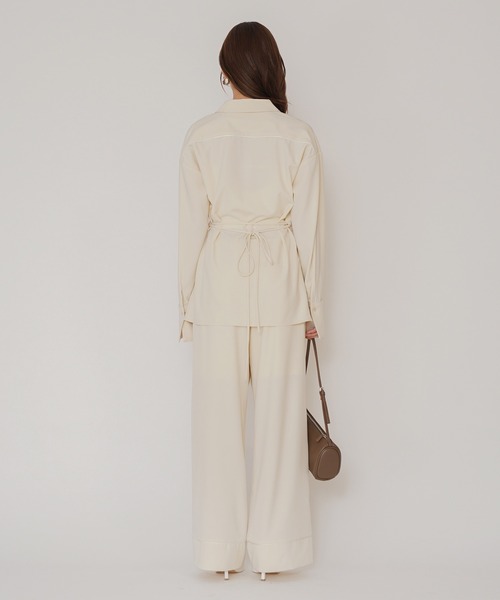 KINO THE KEI パンツ DAILY＆LOUNGEWEAR パイピング ワイド パンツ