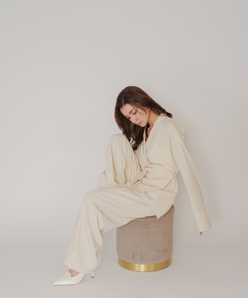 KINO THE KEI パンツ DAILY＆LOUNGEWEAR パイピング ワイド パンツ