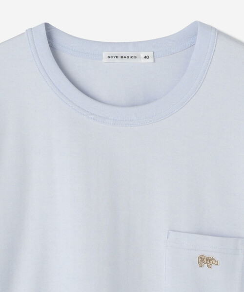 「SCYE BASICS」 半袖Tシャツ 38 ライトグリーン メンズ_画像5