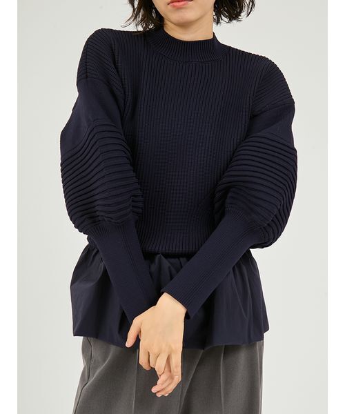 エムズグレイシー  ペプラムニット　ブラック　極美品 emmi ニット セーター ペプラム裾ニットドッキングトップス レディース