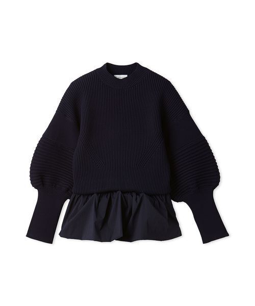 エムズグレイシー  ペプラムニット　ブラック　極美品 emmi ニット セーター ペプラム裾ニットドッキングトップス レディース