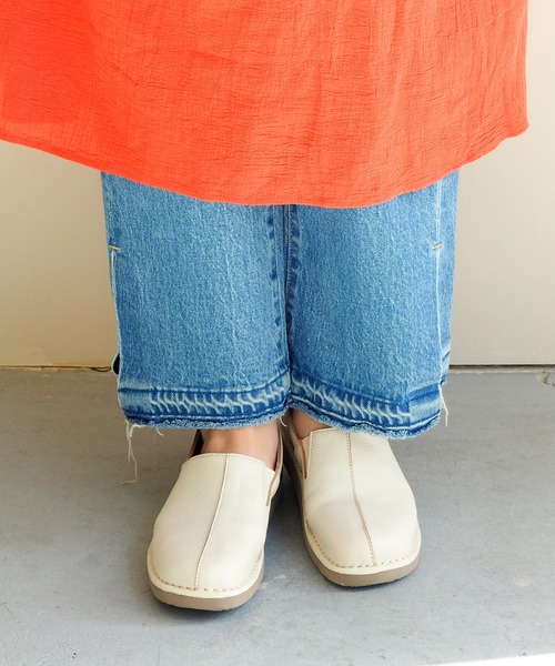 「あしながおじさん」 スリッポン 24.0cm グレイッシュベージュ レディース_画像7