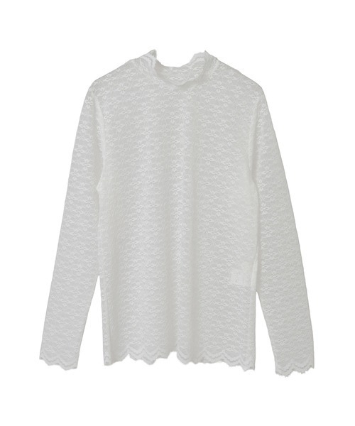 INGEBORG（インゲボルグ） tシャツ ストレッチレースモックネック 