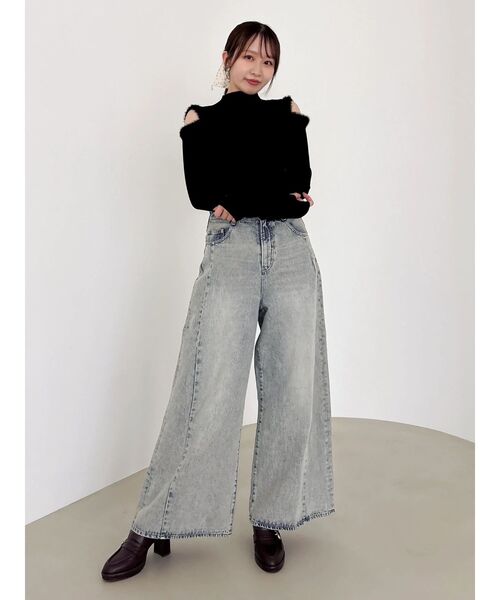 パンプス ミュール チャームローファーサボの画像