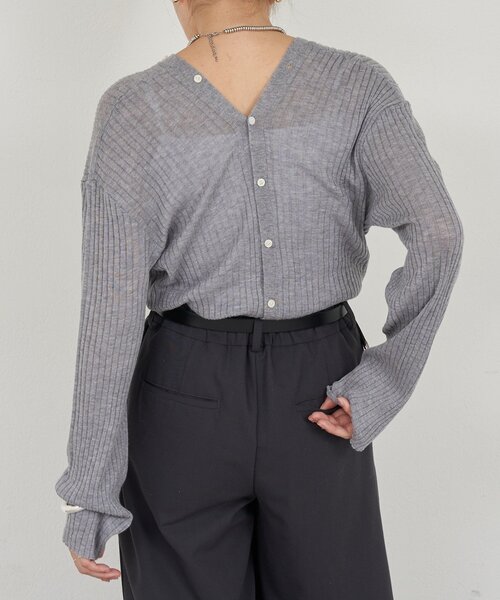 SHENERY（シーナリー） カーディガン 2WAYリブカーディガン レディース