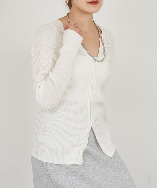 SHENERY（シーナリー） カーディガン 2WAYリブカーディガン レディース