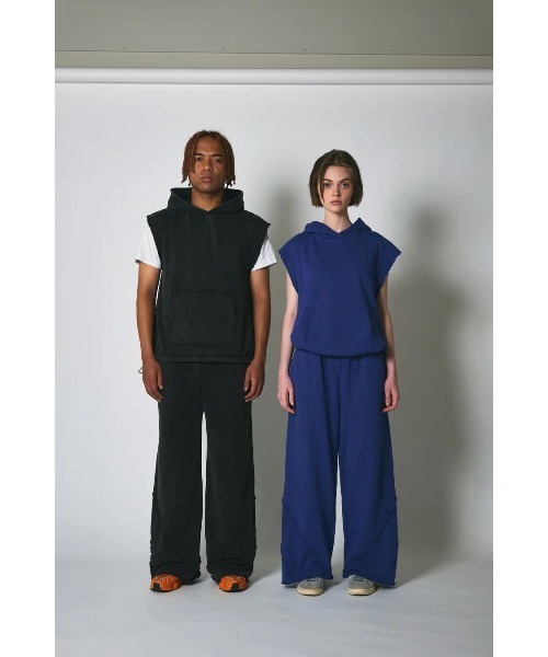 ワイドパンツ スウェットパンツ ジャージ 「IAMU」Unisex Vintage