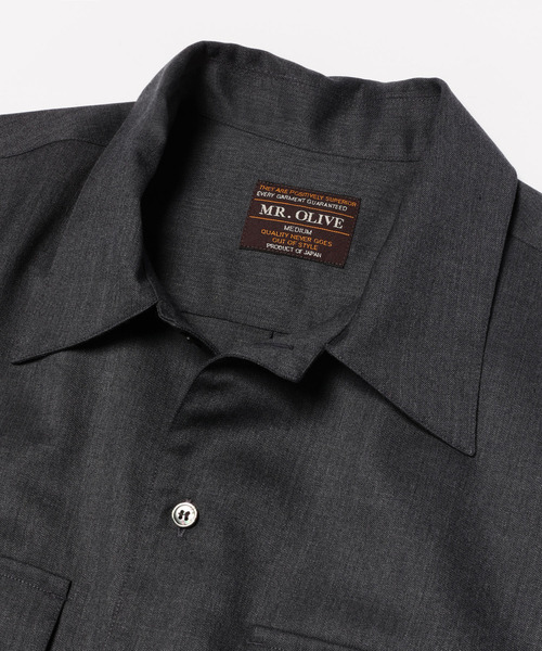 「MR.OLIVE」 長袖シャツ MEDIUM ネイビー メンズ_画像4