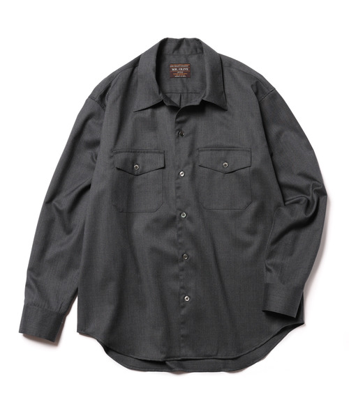 「MR.OLIVE」 長袖シャツ MEDIUM ネイビー メンズ_画像7
