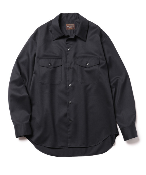 「MR.OLIVE」 長袖シャツ MEDIUM ネイビー メンズ_画像8