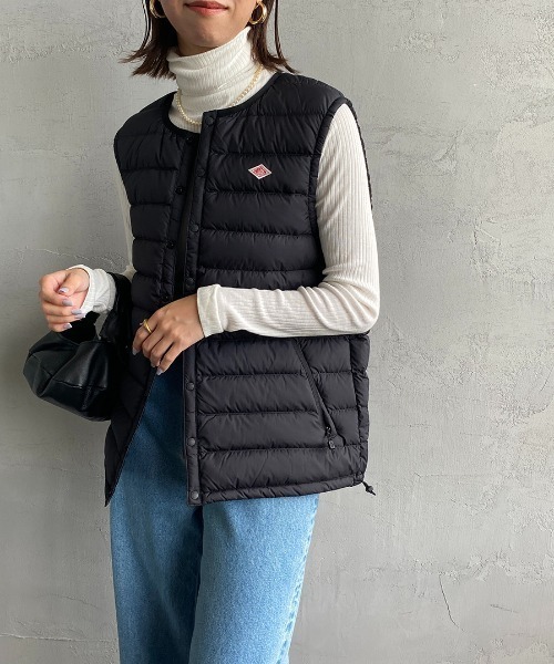 ダントン ブラック ダウンベスト 新品Mサイズレディスタグ付き Danton（ダントン） ダウンベスト L ブラック レディース : ZOZOTOWN