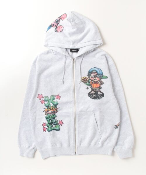 XLARGE（エクストラ ラージ） ジップアップパーカー X-LARGE アッシュ