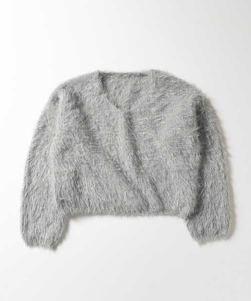 「me+em select」 長袖ニット FREE パープル レディース_画像8