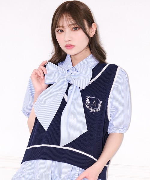 「apres jour」 半袖ワンピース X-LARGE ブルー レディース_画像6