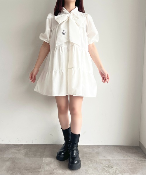 「apres jour」 半袖ワンピース X-LARGE ブルー レディース_画像9