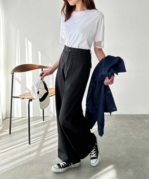 「GeeRA」 パンツ MEDIUM ブラック レディース_画像8