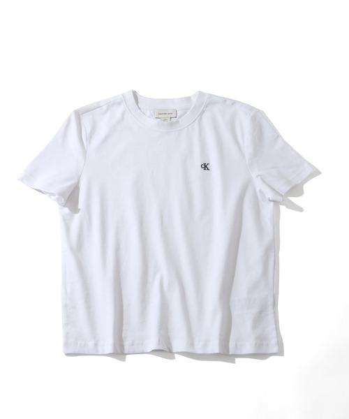 tシャツ 「Calvin Klein/カルバンクライン」ショートスリーブ モノグラム ロゴ クルーネックT レディースの画像