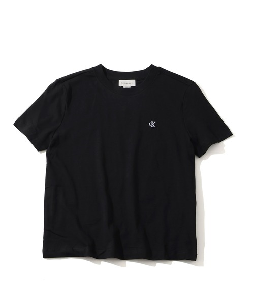 tシャツ 「Calvin Klein/カルバンクライン」ショートスリーブ モノグラム ロゴ クルーネックT レディースの画像