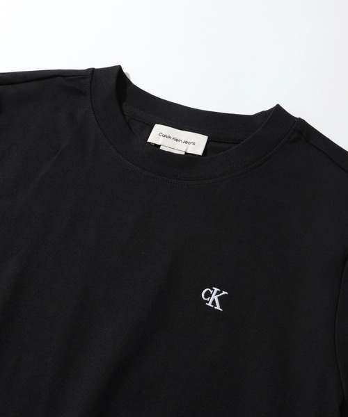 tシャツ 「Calvin Klein/カルバンクライン」ショートスリーブ モノグラム ロゴ クルーネックT レディースの画像