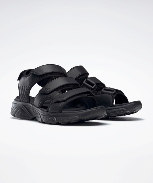 「Reebok」 サンダル 23.5cm ブラック×ブラック メンズ_画像2