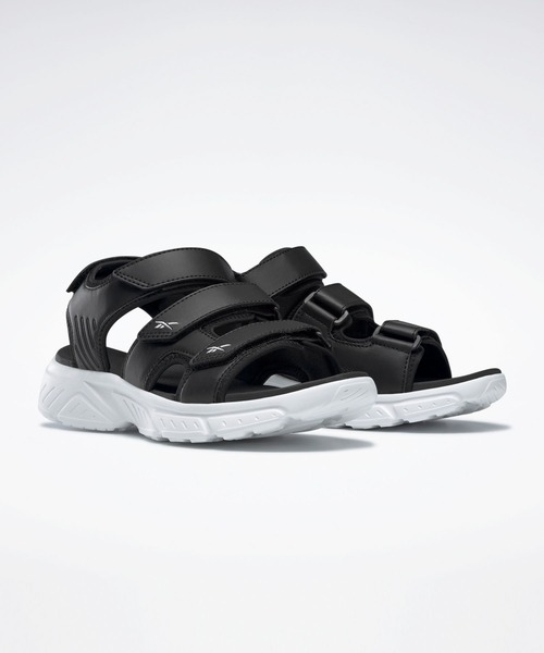 「Reebok」 サンダル 23.5cm ブラック×ブラック メンズ_画像3
