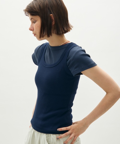 full/fill. タンクトップ ノースリーブ amesuri rib tank/アメスリリブ