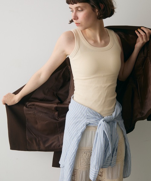 【未使用】KARRY American sleeve tank リブタンクトップ 未開封 KARRY American sleeve tank リブタンクトップ American sleeve