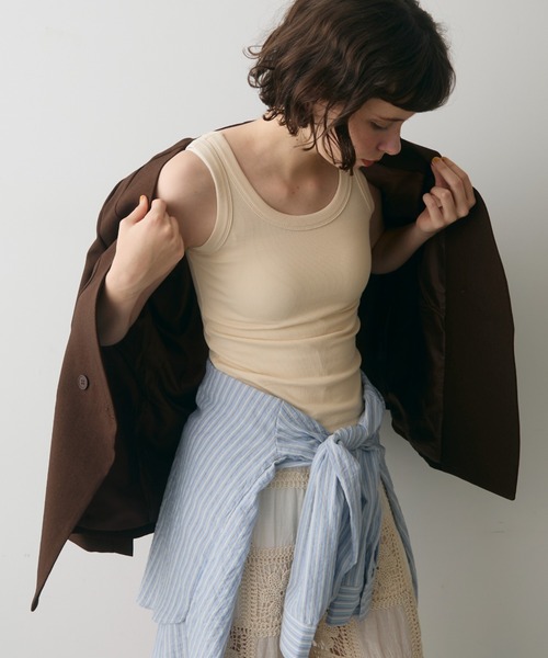 full/fill. タンクトップ ノースリーブ amesuri rib tank/アメスリリブ
