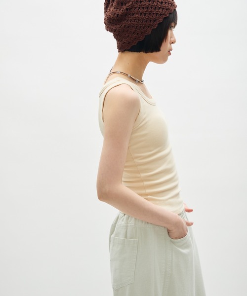full/fill. タンクトップ ノースリーブ amesuri rib tank/アメスリリブ