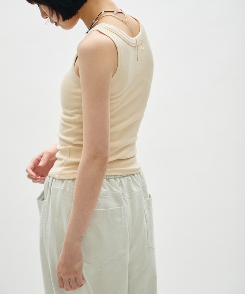 full/fill. タンクトップ ノースリーブ amesuri rib tank/アメスリリブ