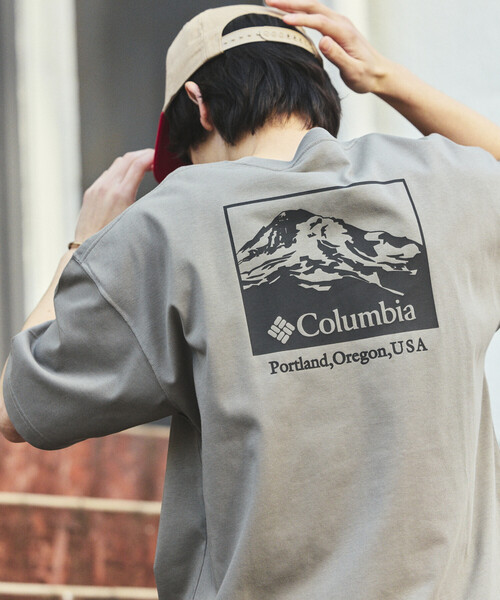 tシャツ 限定展開 Columbia×FREAK'S STORE/コロンビア 別注 インペリアルパーク バックプリント クルーネックTシャツ メンズの画像