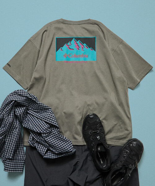 tシャツ 限定展開 Columbia×FREAK'S STORE/コロンビア 別注 インペリアルパーク バックプリント クルーネックTシャツ メンズの画像