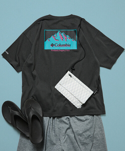 tシャツ 限定展開 Columbia×FREAK'S STORE/コロンビア 別注 インペリアルパーク バックプリント クルーネックTシャツ メンズの画像