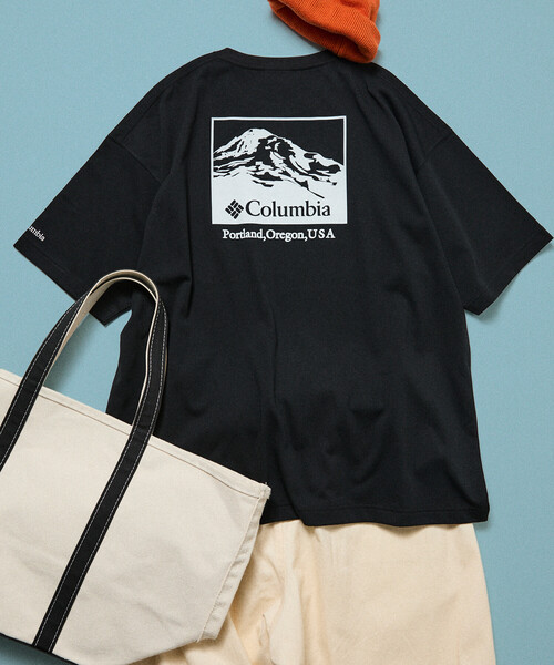 tシャツ 限定展開 Columbia×FREAK'S STORE/コロンビア 別注 インペリアルパーク バックプリント クルーネックTシャツ メンズの画像