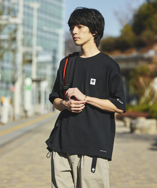 tシャツ 限定展開 Columbia×FREAK'S STORE/コロンビア 別注 インペリアルパーク バックプリント クルーネックTシャツ メンズの画像
