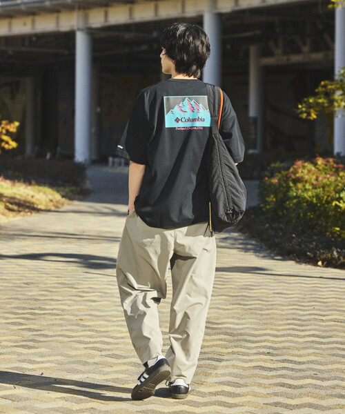 tシャツ 限定展開 Columbia×FREAK'S STORE/コロンビア 別注 インペリアルパーク バックプリント クルーネックTシャツ メンズの画像