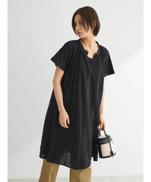 「Green Parks」 「chocol raffine robe」半袖ワンピース FREE ブラック レディース_画像5