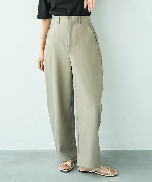 mil（ミル） ワイドパンツ スラックス パンツ 美シルエット カーブ