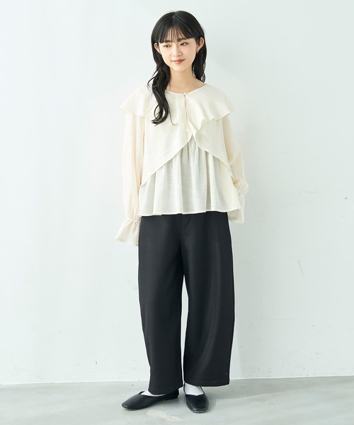 mil（ミル） スラックス パンツ 美シルエット カーブパンツ「586128