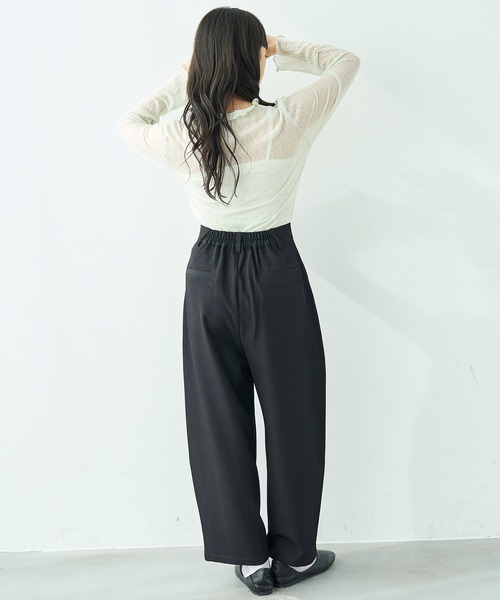 mil（ミル） スラックス パンツ 美シルエット カーブパンツ「586128